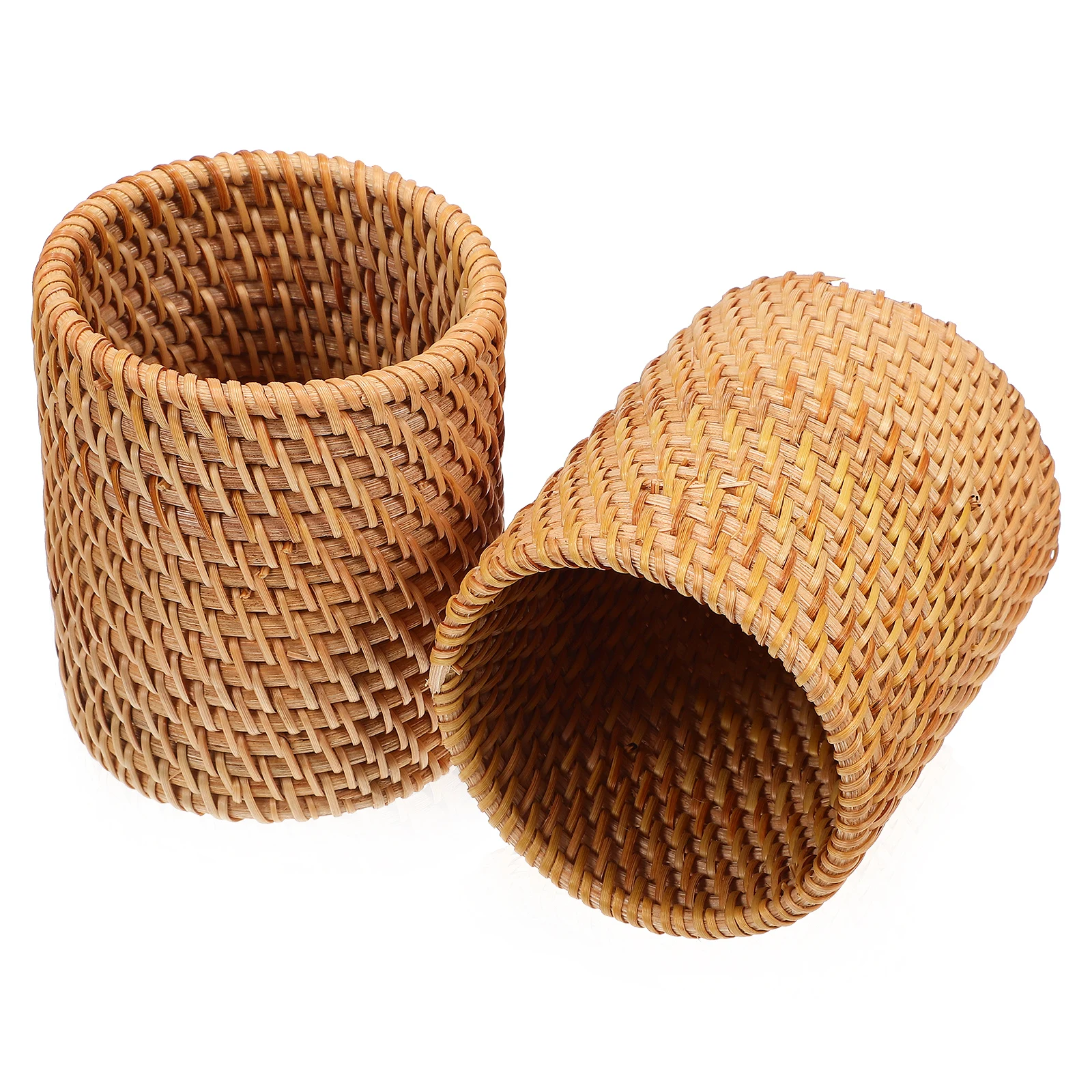 2pcs Rattan Pen Holder Woven Pencil Cup 8cm Diameter 10cm Height Desk Organizer Storage Stationery Wooden Basket
2pcs Rattan Pen Holder Woven Pencil Cup 8cm Diameter 10cm Height Desk Organizer Storage Stationery Wooden Basket
