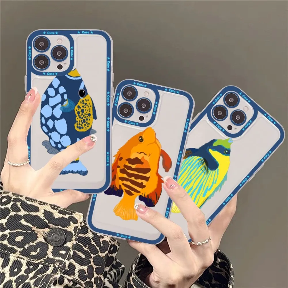 Cartoon Cute Fish Phone Case For iPhone 15 13 14 Pro Max XS XR 12 11 Pro 13 Mini Soft Clear Back Cover
Cartoon Cute Fish Phone Case For iPhone 15 13 14 Pro Max XS XR 12 11 Pro 13 Mini Soft Clear Back Cover