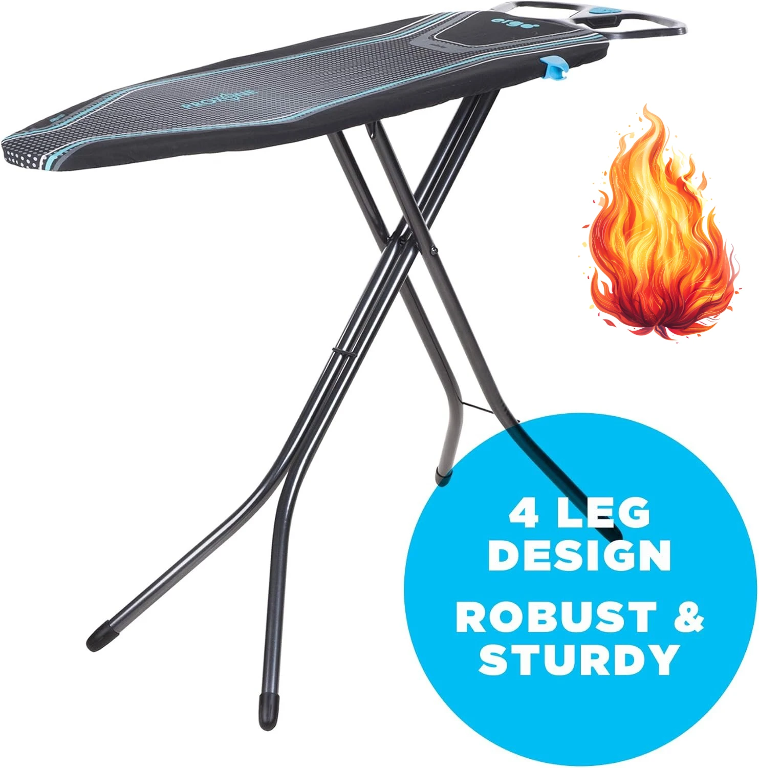 Ergo Prozone Ironing Board | Made in UK | Dual Iron Rest, Heat Reflective Cover, Thick Felt Underlay - Freestanding Ironing
Ergo Prozone Ironing Board | Made in UK | Dual Iron Rest, Heat Reflective Cover, Thick Felt Underlay - Freestanding Ironing