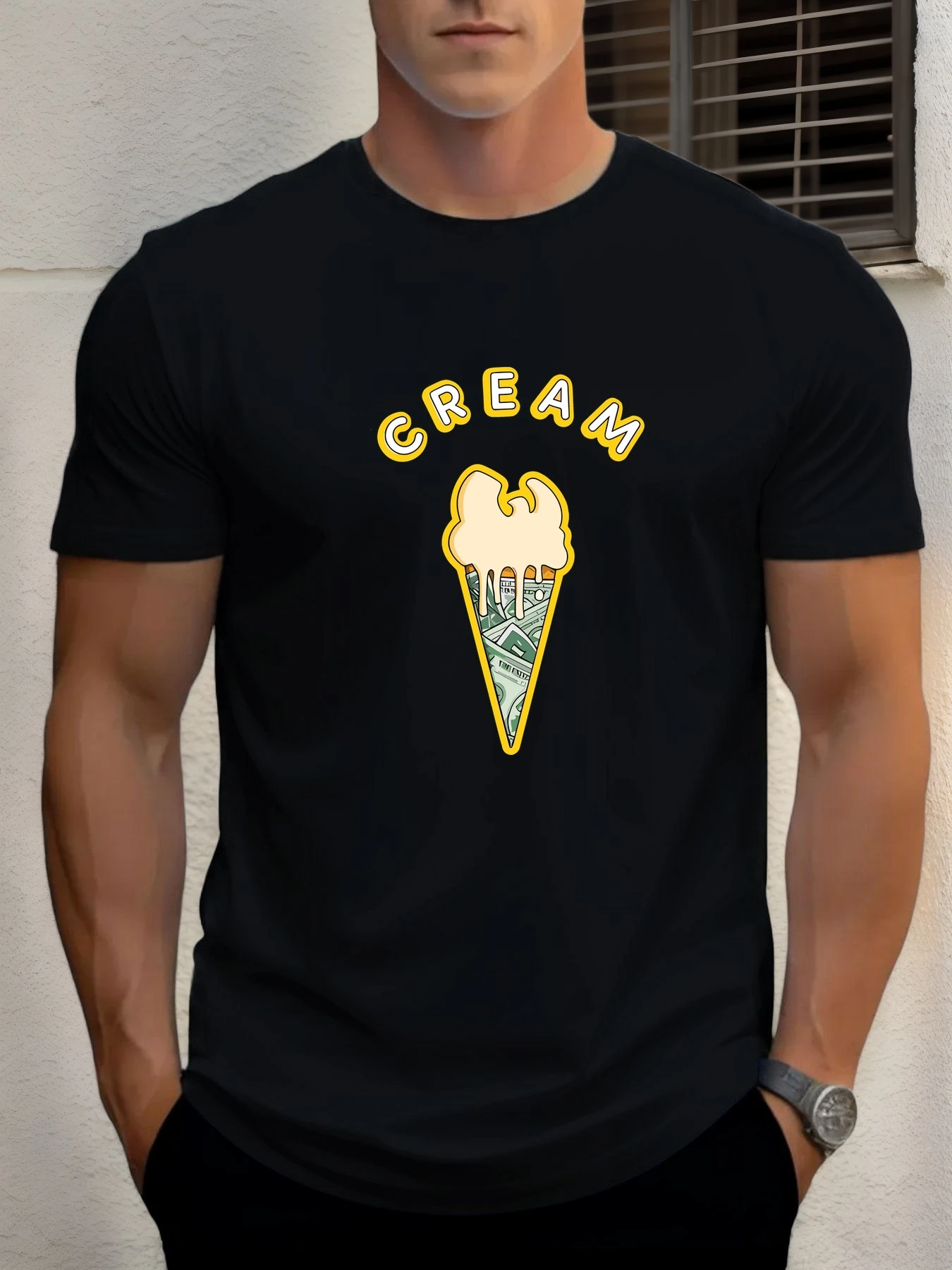T Shirts For Men Banknote Cone 100% Cotton Graphic Printing Summer Round Neck T-Shirt Casual Breathable Street Style Daily Top
T Shirts For Men Banknote Cone 100% Cotton Graphic Printing Summer Round Neck T-Shirt Casual Breathable Street Style Daily Top