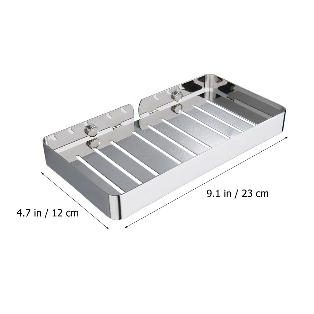 Wall Mounted Stainless Steel Holder for Bathroom Storage Saver with Water Draining Design Smooth Edges Easy Installation
Wall Mounted Stainless Steel Holder for Bathroom Storage Saver with Water Draining Design Smooth Edges Easy Installation