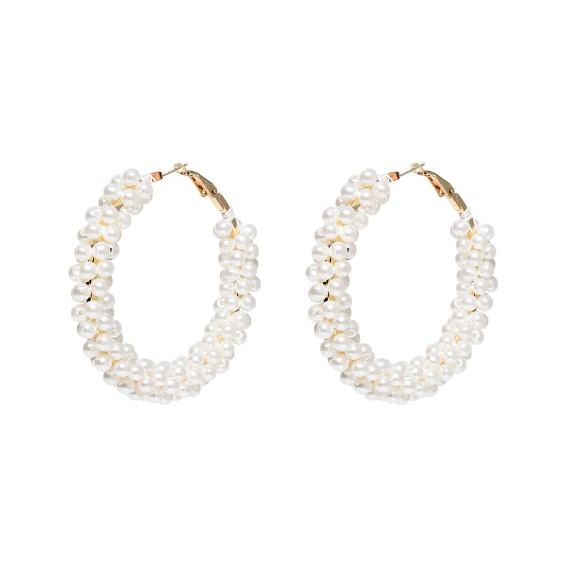 Pearl beaded exaggerated large earrings personalized fashion foreign geometric earrings
Pearl beaded exaggerated large earrings personalized fashion foreign geometric earrings