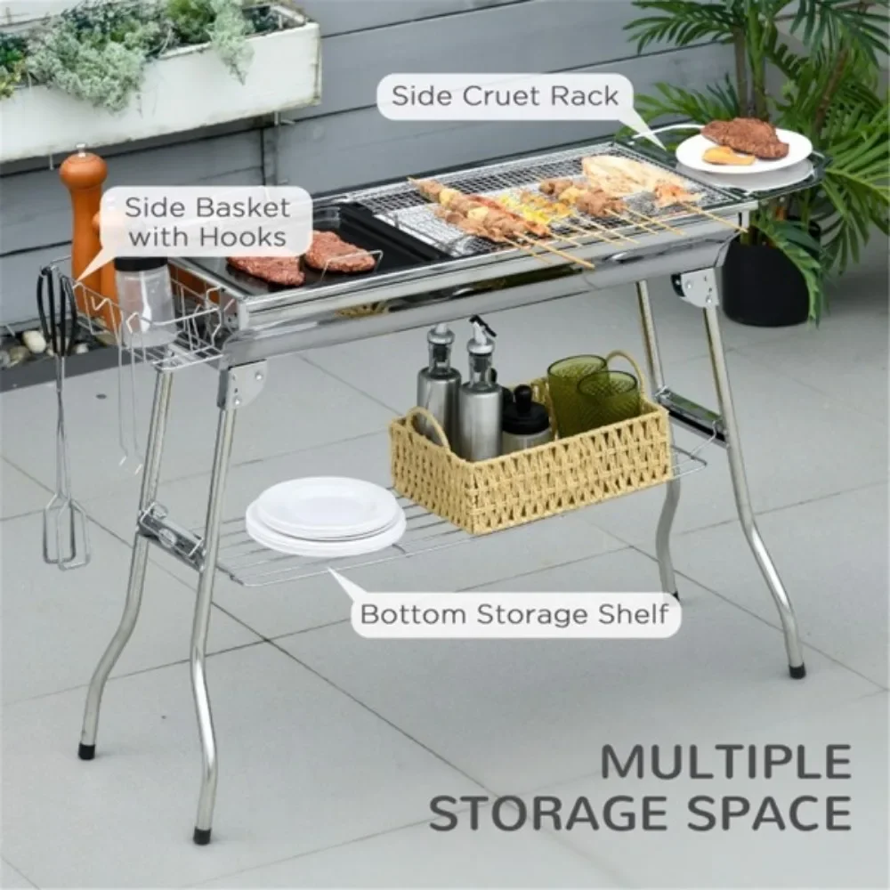 Portable Charcoal Grill /BBQ Grill Portable charcoal BBQ grill with foldable legs for easy transport and storage Non-stick pan
Portable Charcoal Grill /BBQ Grill Portable charcoal BBQ grill with foldable legs for easy transport and storage Non-stick pan