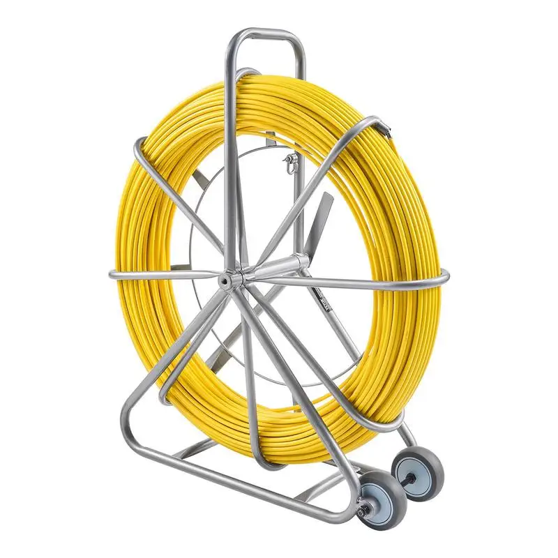 Duct Rodder, 200 m, 5/16 inch, Cable Rod Puller, Cable Rod with Steel Roller Stand, 3 Pull Heads, Fishing Tool for Walls & Electrical Wires, Non-Conductive
Duct Rodder, 200 m, 5/16 inch, Cable Rod Puller, Cable Rod with Steel Roller Stand, 3 Pull Heads, Fishing Tool for Walls & Electrical Wires, Non-Conductive