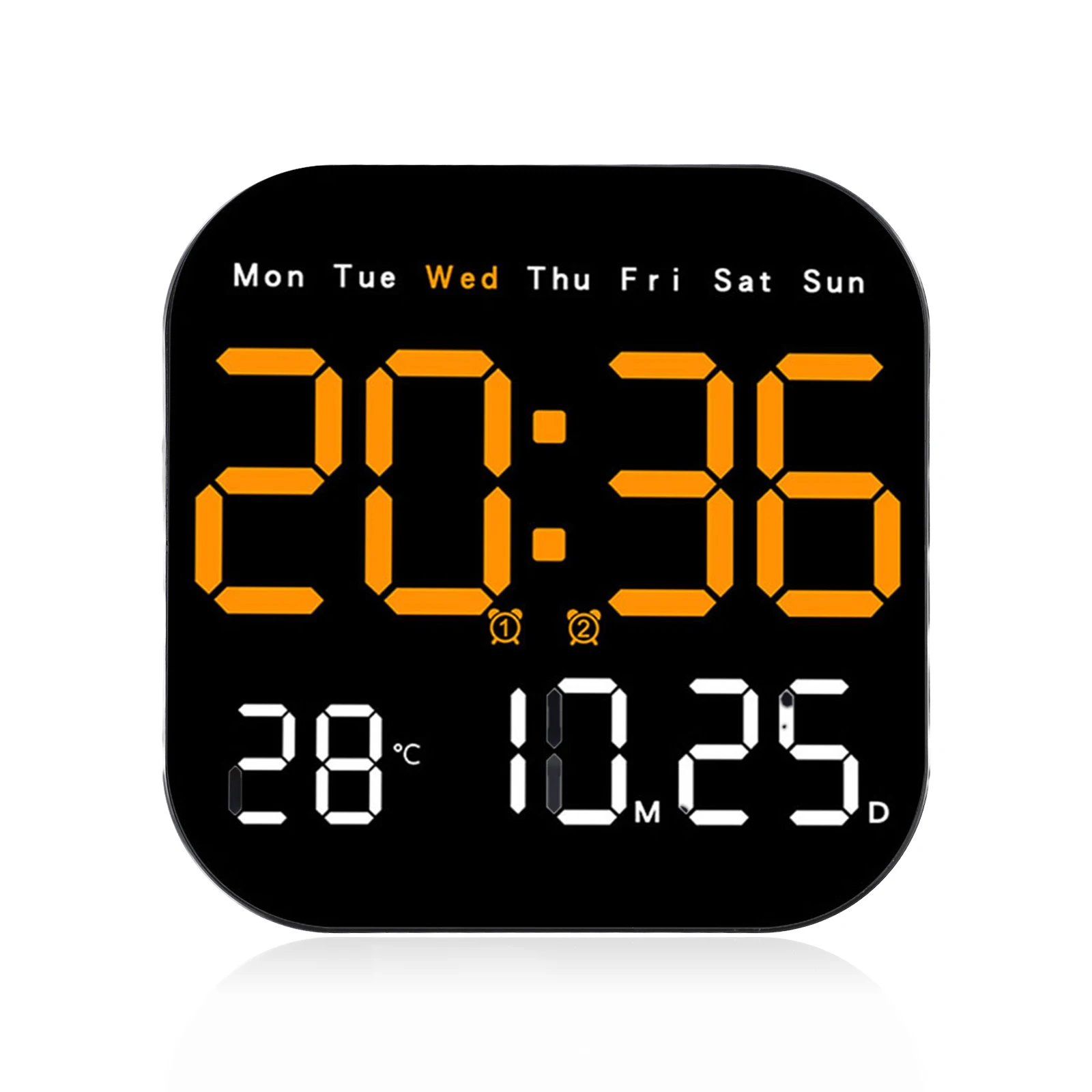 Digital Wall Clocks Temperature Date Week Dispaly Electronic Table Clock 12/24H Wall-mounted LED Alarm Clock Remote Control
Digital Wall Clocks Temperature Date Week Dispaly Electronic Table Clock 12/24H Wall-mounted LED Alarm Clock Remote Control