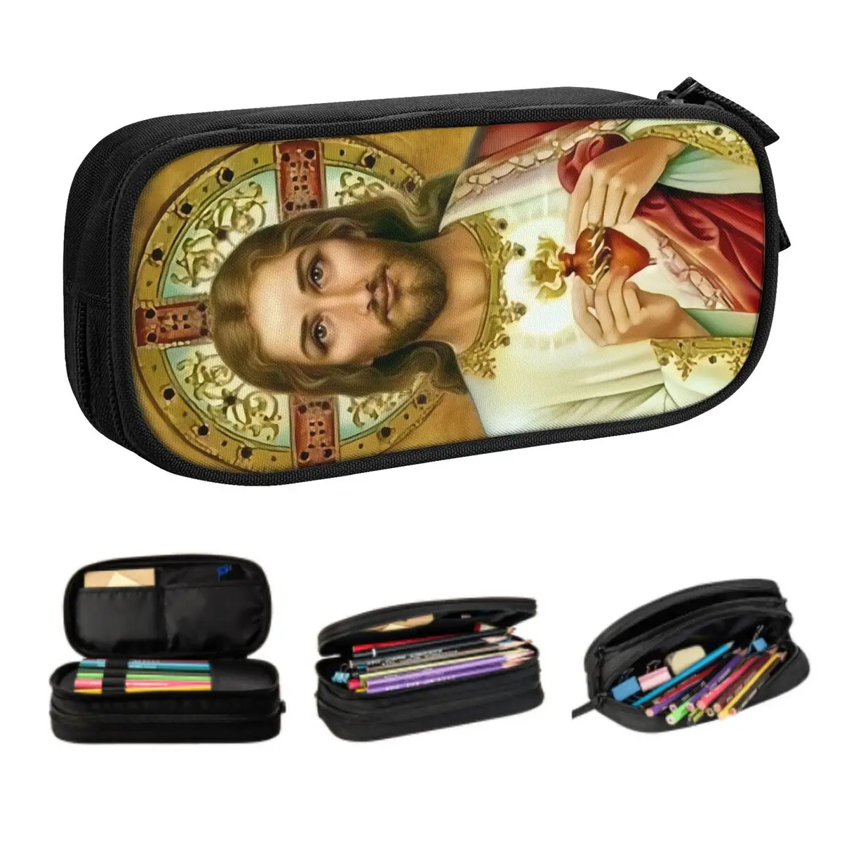 Милый пенал на заказ, католический Иисус, христианская вера, большая вместительная сумка-карандаш для девочек и мальчиков, канцелярские принадлежности для студентов
Милый пенал на заказ, католический Иисус, христианская вера, большая вместительная сумка-карандаш для девочек и мальчиков, канцелярские принадлежности для студентов