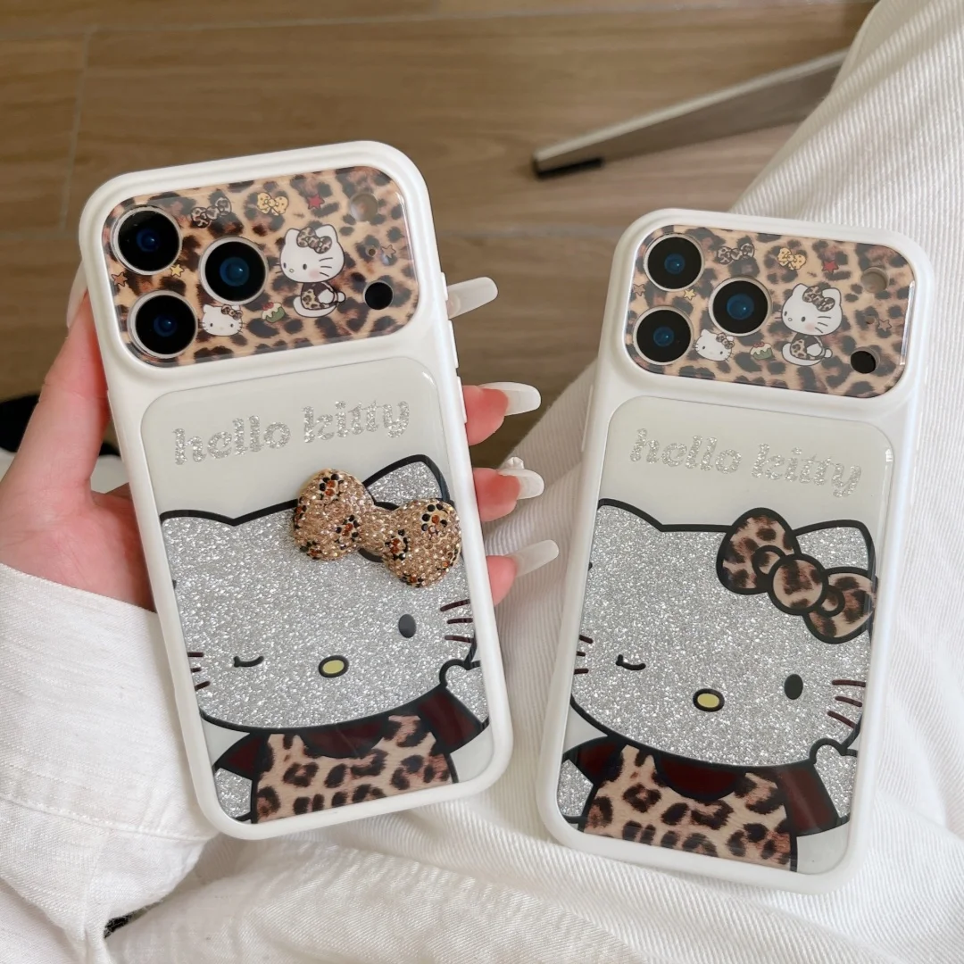 Cute Cartoon Leopard Print Bow Hello Kitty Glitter Matte Phone Case For iphone 17 16 15 Pro Max Lens Protective PC Back Cover
Cute Cartoon Leopard Print Bow Hello Kitty Glitter Matte Phone Case For iphone 17 16 15 Pro Max Lens Protective PC Back Cover