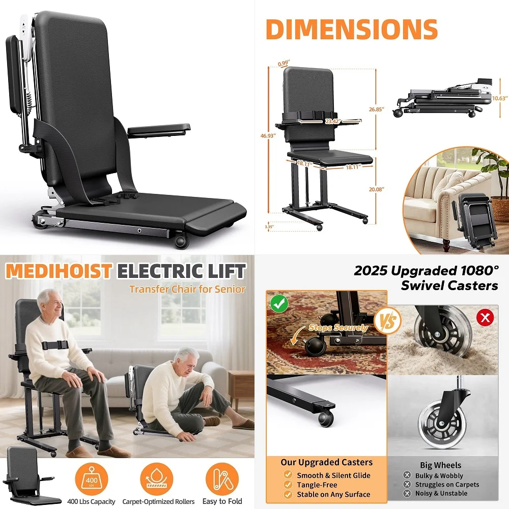 Overstuffed Electric Recliner Chairs for Adults with Cup Holder and USB Port, Fabric Power Lift Recliner Chair with Heat and Ma
Overstuffed Electric Recliner Chairs for Adults with Cup Holder and USB Port, Fabric Power Lift Recliner Chair with Heat and Ma