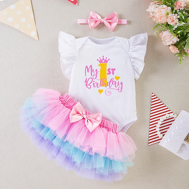 My First Birthday Outfits for Girls Summer Baby Girls Letter Printing Romper Tutu Skirt with Hairband Three Piece Set
My First Birthday Outfits for Girls Summer Baby Girls Letter Printing Romper Tutu Skirt with Hairband Three Piece Set
