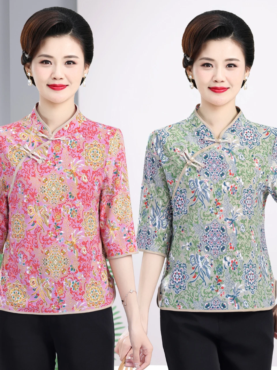 2026 New Style Mommy Top Middle-aged And Elderly Women's Clothing Improved Floral Mid-sleeve Stand Collar T-shirt S...
2026 New Style Mommy Top Middle-aged And Elderly Women's Clothing Improved Floral Mid-sleeve Stand Collar T-shirt S...