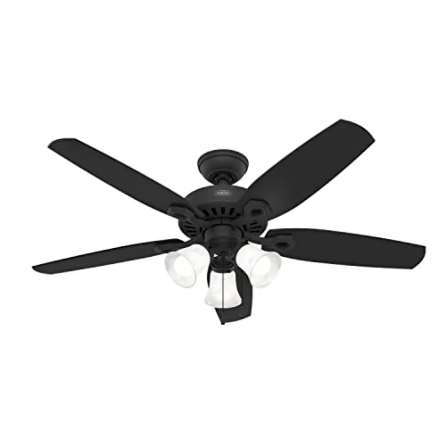 52 inch Indoor Ceiling Fan with LED Lights - Matte Black, 5 Blades, Pull Chain Control, Standard Mount, For Bedroom or Living R
52 inch Indoor Ceiling Fan with LED Lights - Matte Black, 5 Blades, Pull Chain Control, Standard Mount, For Bedroom or Living R