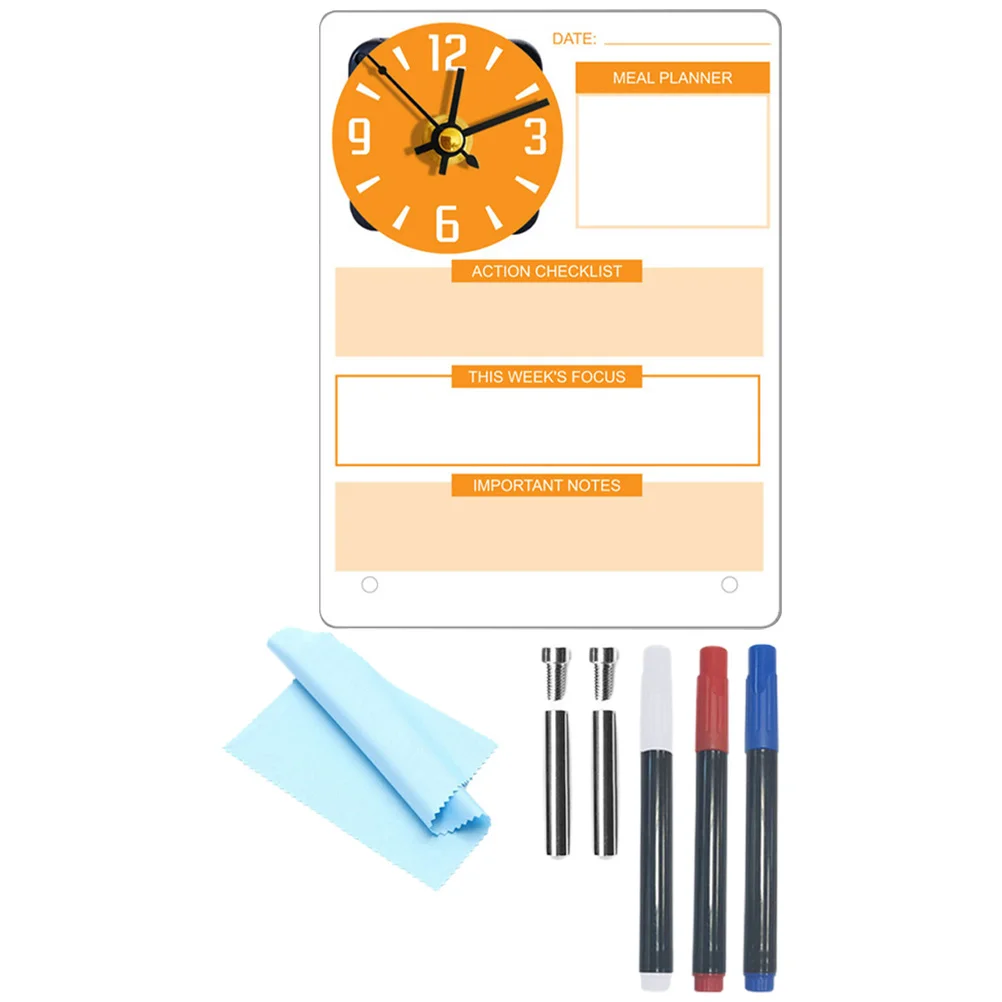 1Set Acrylic Whiteboard Planer with Clock Desktop Memo Board Dry Erase Stand Clear Writable Office Study Table Organizer
1Set Acrylic Whiteboard Planer with Clock Desktop Memo Board Dry Erase Stand Clear Writable Office Study Table Organizer