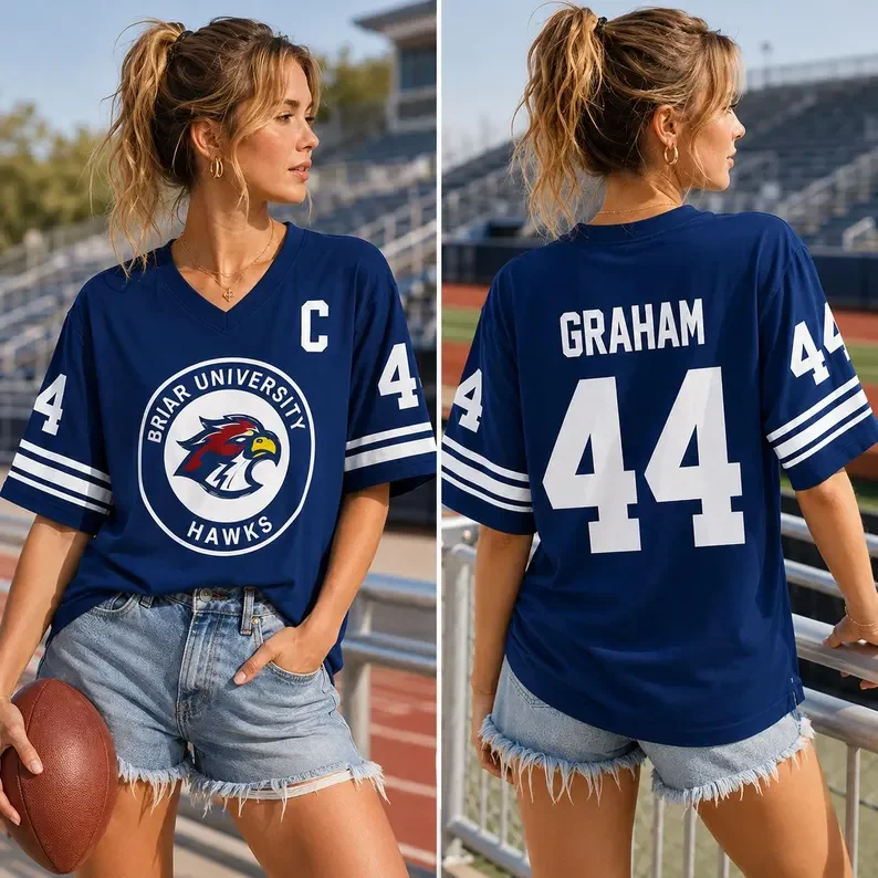 Summer Graham 44 DI LAURENTIS 66 V-neck Short Sleeve Couple Men's Women's Off Campus Briar University Jersey T-shirt Tops
Summer Graham 44 DI LAURENTIS 66 V-neck Short Sleeve Couple Men's Women's Off Campus Briar University Jersey T-shirt Tops