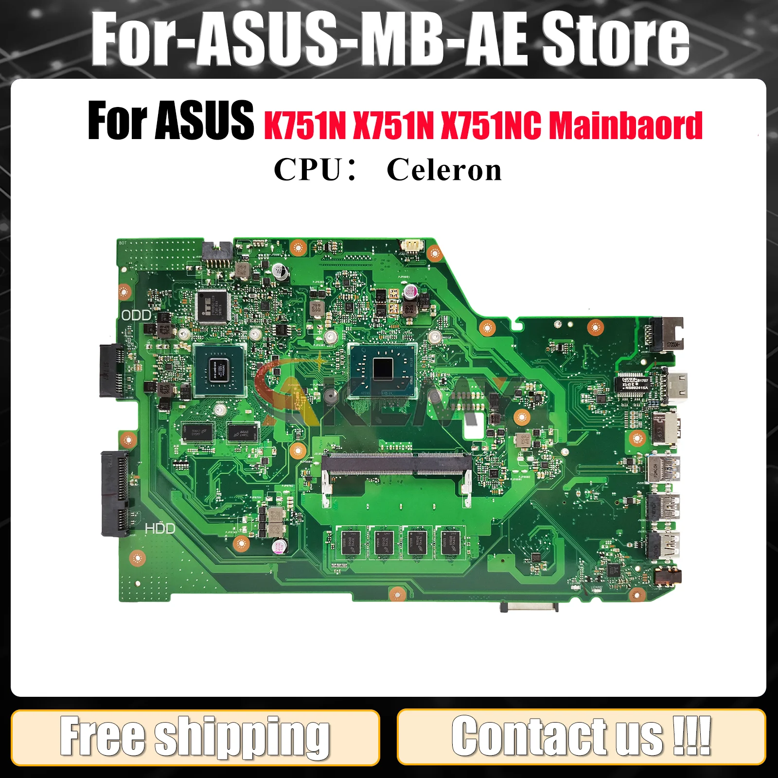 X751NV Laptop Motherboard For ASUS VivoBook X751NC X751N K751N X751NV X751NA Notebook Mainboard With Celeron CPU 106% tests OK
X751NV Laptop Motherboard For ASUS VivoBook X751NC X751N K751N X751NV X751NA Notebook Mainboard With Celeron CPU 106% tests OK