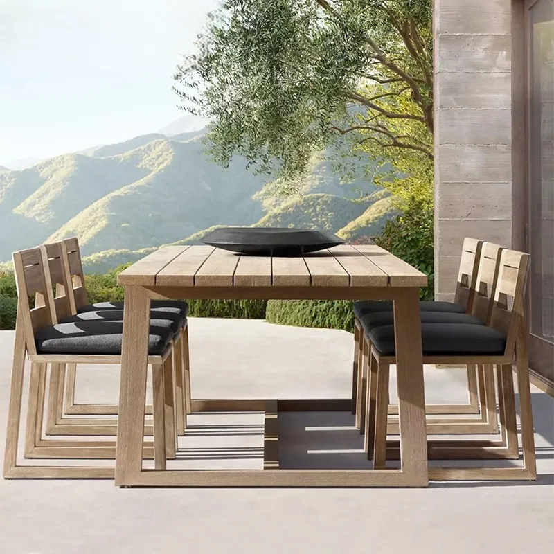 !@Solid Wood Teak Durable Waterproof Anti-Corrosion Modern Design Outdoor Table Chair for Living Room Courtyard Garden Hotel Vil
!@Solid Wood Teak Durable Waterproof Anti-Corrosion Modern Design Outdoor Table Chair for Living Room Courtyard Garden Hotel Vil