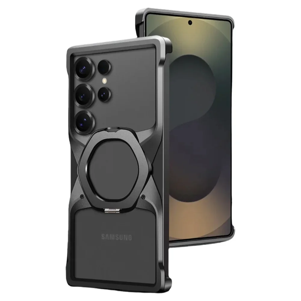 Metal Frame Magnetic Bracket Phone Case For Samsung Galaxy S25 Ultra Plus Aluminum Frameless Wireless Charging Shockproof Cover
Metal Frame Magnetic Bracket Phone Case For Samsung Galaxy S25 Ultra Plus Aluminum Frameless Wireless Charging Shockproof Cover
