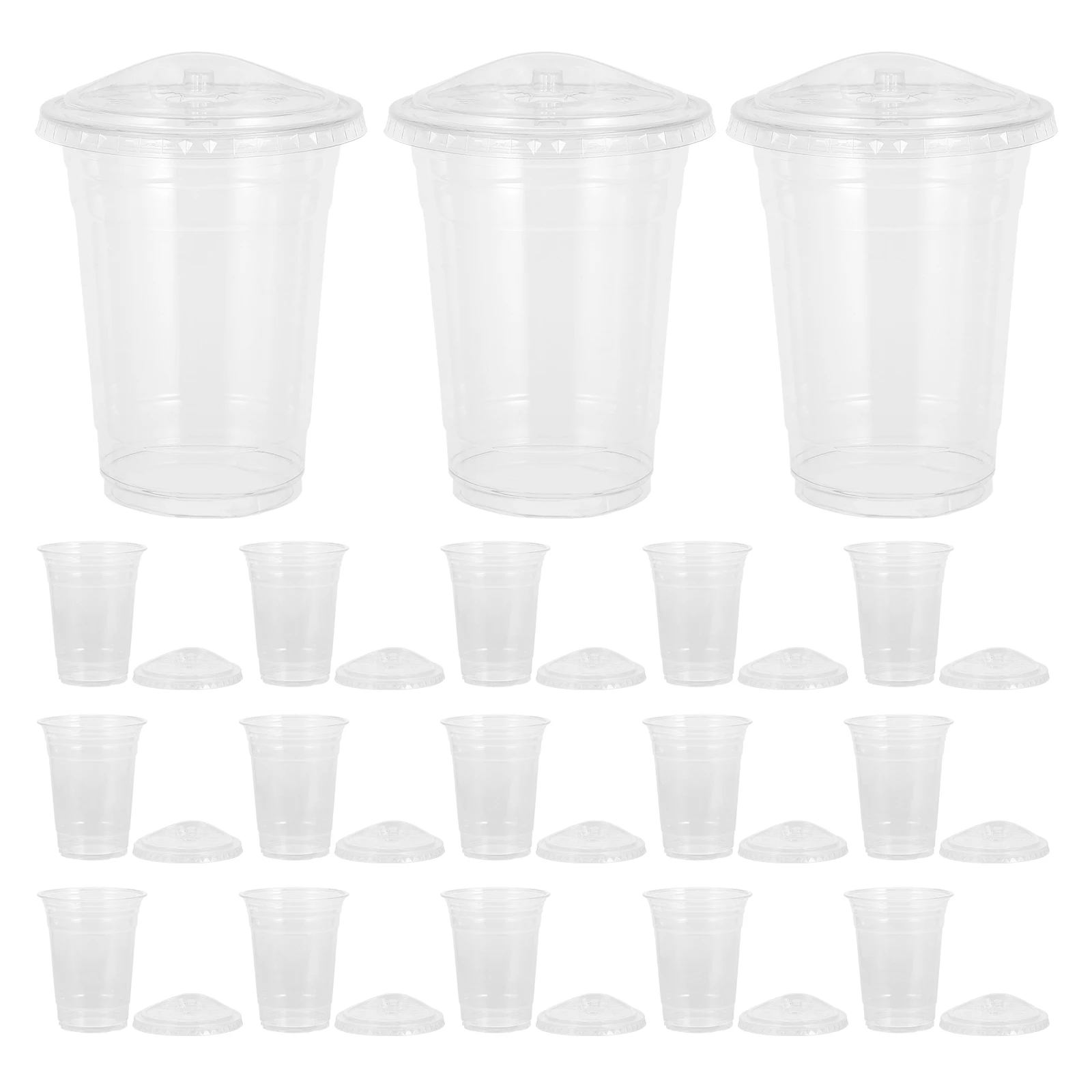 100pcs Clear Cups Lids for Bubble Tea Coffee Disposable Cold Drink Juice Smoothie Disposable Smoothie Cups With Lids Takeaway
100pcs Clear Cups Lids for Bubble Tea Coffee Disposable Cold Drink Juice Smoothie Disposable Smoothie Cups With Lids Takeaway