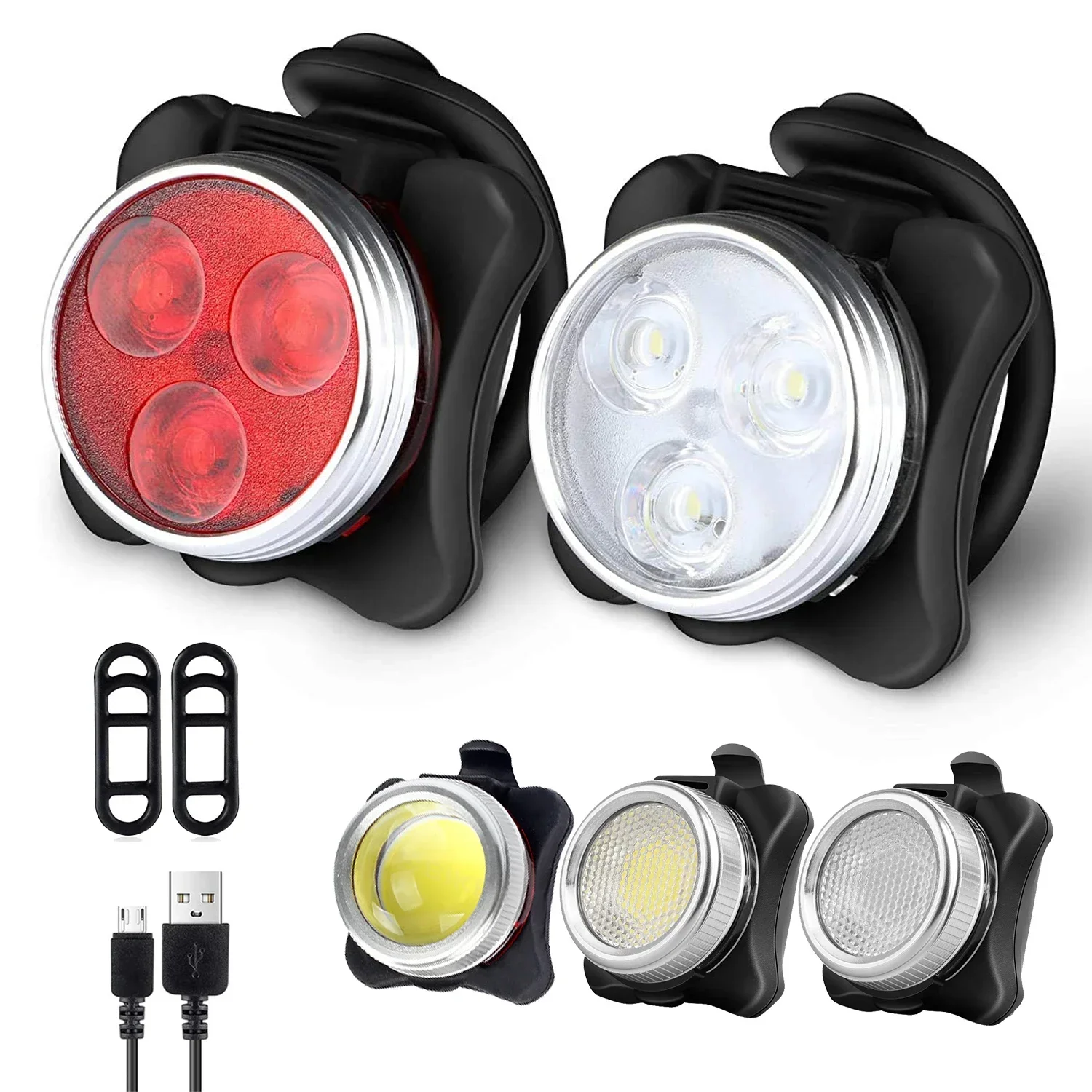 USB Charging Bicycle Light Set Front Lamp Rear Tail Light Waterproof Super Bright Cycling Lantern Bike Accessories
USB Charging Bicycle Light Set Front Lamp Rear Tail Light Waterproof Super Bright Cycling Lantern Bike Accessories
