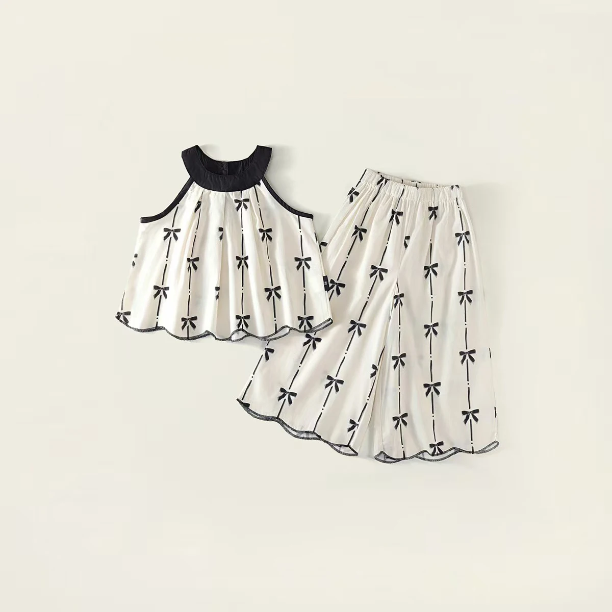 Girls' Designable printed set-2026 summer new style - baby girl collarless top and wide leg pants set
Girls' Designable printed set-2026 summer new style - baby girl collarless top and wide leg pants set