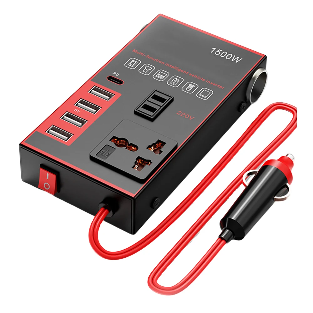 1500W auto Power inversor For Cars For Containers Car Power Inverter Home Electronic Devices Charging USB 3.0 Charging Port
1500W auto Power inversor For Cars For Containers Car Power Inverter Home Electronic Devices Charging USB 3.0 Charging Port