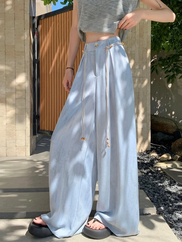 High Waist Wide Leg Pants Women's Summer 2026 Dyed Acidic Vinegar Satin Casual Trousers Draping Slimming High Waist
High Waist Wide Leg Pants Women's Summer 2026 Dyed Acidic Vinegar Satin Casual Trousers Draping Slimming High Waist