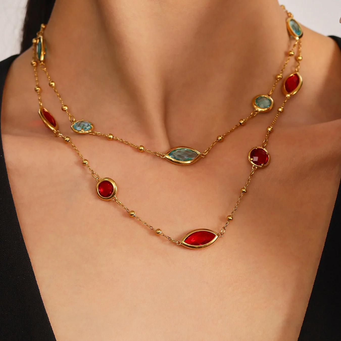 Nivora Exclusive Long Chain Necklace For Women High Quality Glass Stainless Steel Necklace Women Wedding Jewelry Accessory
Nivora Exclusive Long Chain Necklace For Women High Quality Glass Stainless Steel Necklace Women Wedding Jewelry Accessory