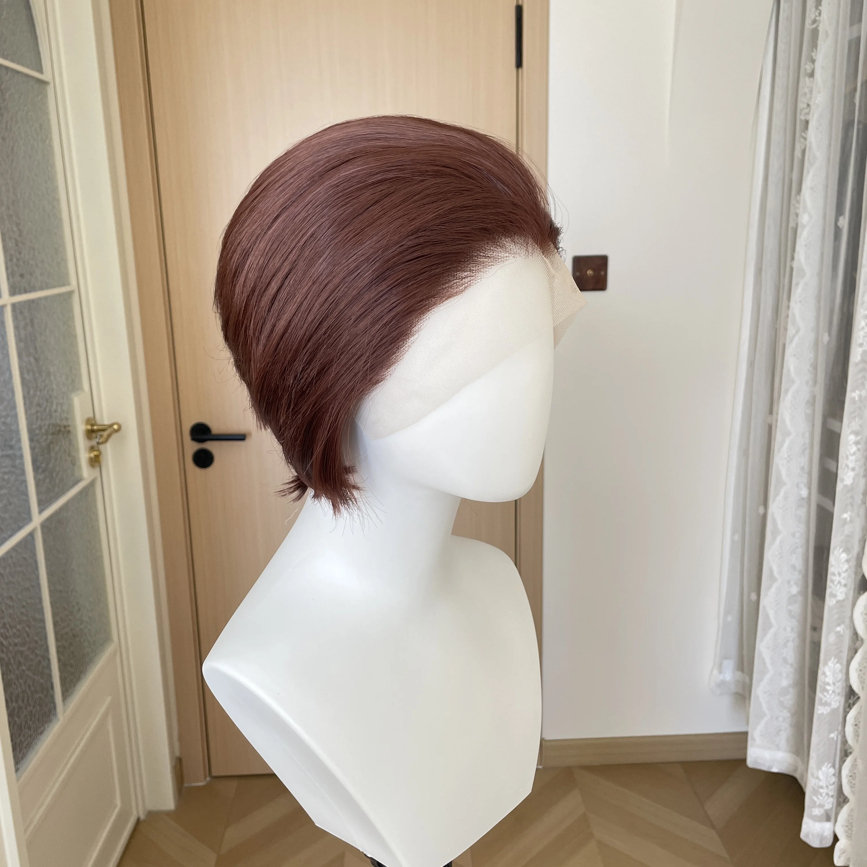 Red Brown Short Bob 13x4 Synthetic Lace Front Wigs for Men Cosplay Synthetic Wigs Half Hand Tied Glueless Wig Women Natural 150%
Red Brown Short Bob 13x4 Synthetic Lace Front Wigs for Men Cosplay Synthetic Wigs Half Hand Tied Glueless Wig Women Natural 150%