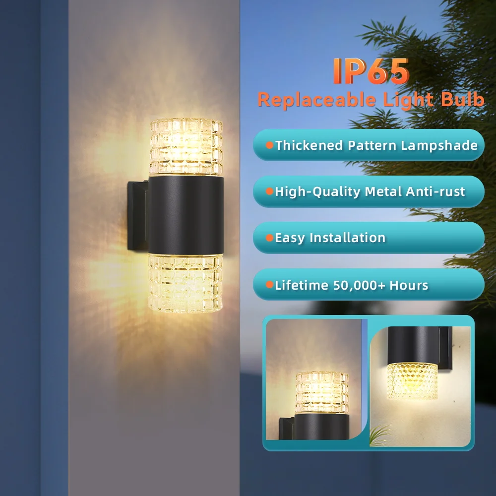 LED Wall Light Indoor E27 Replaceable Bulb Wall Lamp Bedroom Hallway Outdoor Wall Sconce Lighting for Corridor Garden Decoration
LED Wall Light Indoor E27 Replaceable Bulb Wall Lamp Bedroom Hallway Outdoor Wall Sconce Lighting for Corridor Garden Decoration