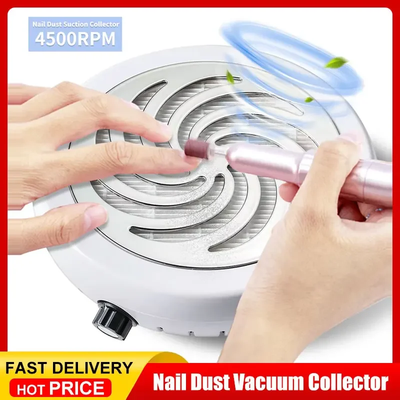 Super Suction Nail Dust Collector 45000 RPM Powerful Nail Art Manicure Fan Vacuum Cleaner with Filter for Salon Use
Super Suction Nail Dust Collector 45000 RPM Powerful Nail Art Manicure Fan Vacuum Cleaner with Filter for Salon Use