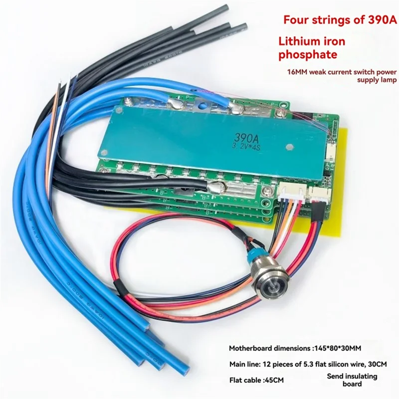 AT05-BMS LFP плата защиты аккумулятора для Lifepo4 4S 12,8 В автомобильный инвертор для автофургона, контроль тока заряда и разряда с переключателем
AT05-BMS LFP плата защиты аккумулятора для Lifepo4 4S 12,8 В автомобильный инвертор для автофургона, контроль тока заряда и разряда с переключателем