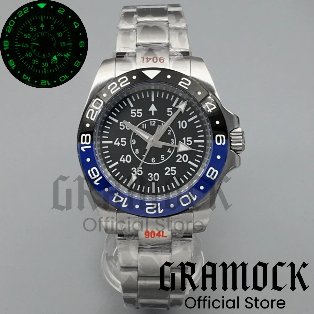 Мужские наручные часы для дайвинга Gramock 39 мм NH34 GMT с черным циферблатом, 24 часа GMT, керамический безель C3, светящийся сапфир, ремешок из нержавеющей стали
Мужские наручные часы для дайвинга Gramock 39 мм NH34 GMT с черным циферблатом, 24 часа GMT, керамический безель C3, светящийся сапфир, ремешок из нержавеющей стали