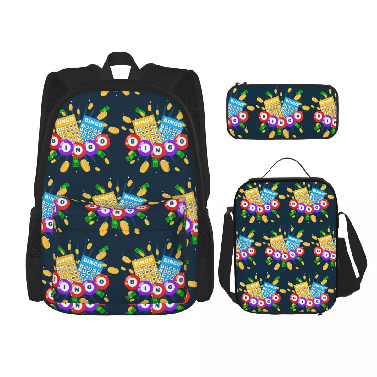 Funny Bingo Game Backpacks Students Bookbag School Bags Rucksack Lunch Bag Pen Bag Three-Piece Set
Funny Bingo Game Backpacks Students Bookbag School Bags Rucksack Lunch Bag Pen Bag Three-Piece Set