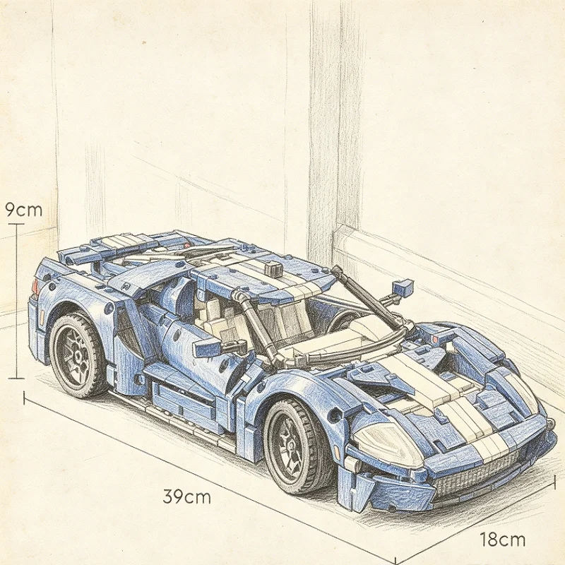 Technical 1468Pcs 1:8 Scale Racing Car Mechanical Group Serie Building Blocks Car Kit MOC Display Model Car Decor Toy Gift
Technical 1468Pcs 1:8 Scale Racing Car Mechanical Group Serie Building Blocks Car Kit MOC Display Model Car Decor Toy Gift