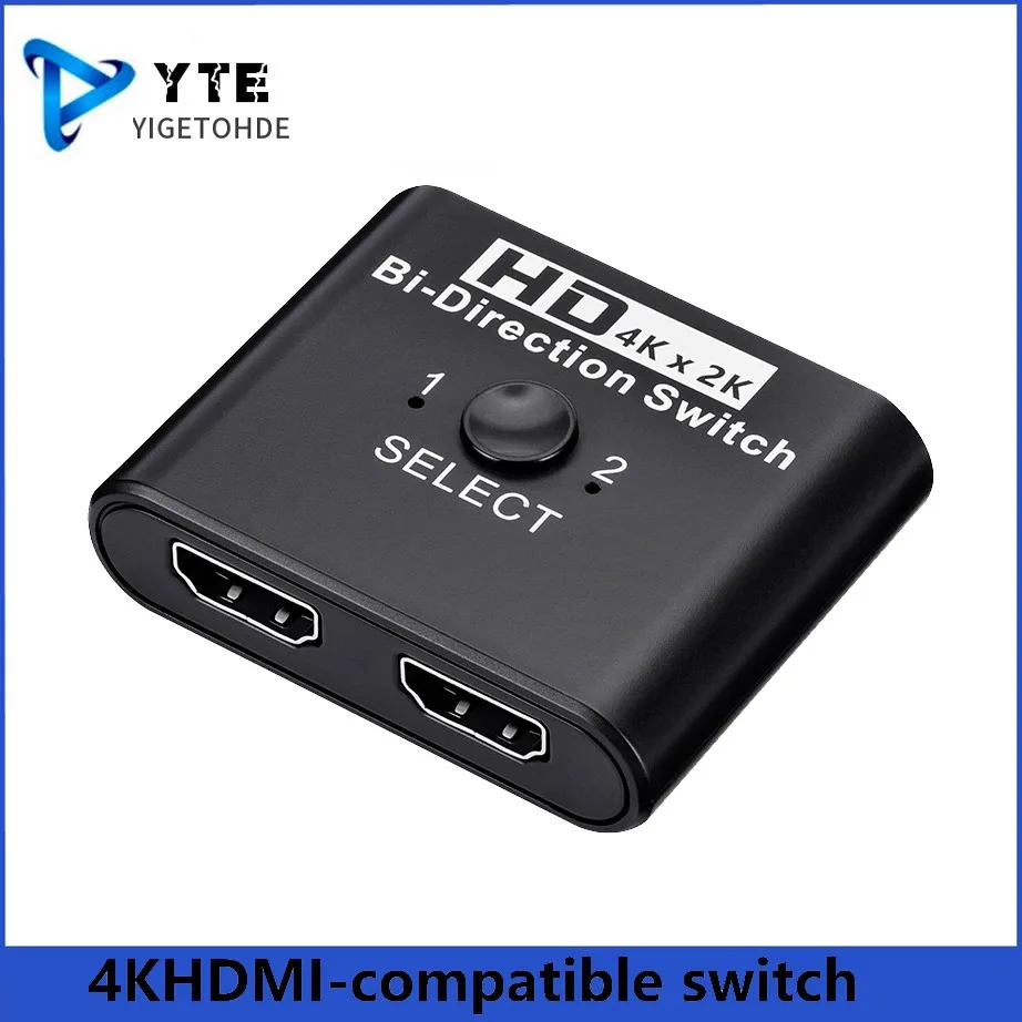 YIGETOHDE 4K HDMI-compatible 2.0 Switcher Ultra High Speed Two-way Switching 4K @60Hz Splitter Adapter for Ps4/3 Xiaomi TV
YIGETOHDE 4K HDMI-compatible 2.0 Switcher Ultra High Speed Two-way Switching 4K @60Hz Splitter Adapter for Ps4/3 Xiaomi TV