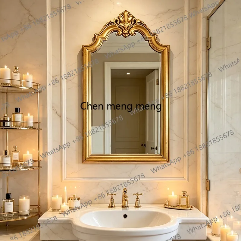 French fireplace mirror wall background wall decorative mirror bathroom bathroom retro porch makeup
French fireplace mirror wall background wall decorative mirror bathroom bathroom retro porch makeup