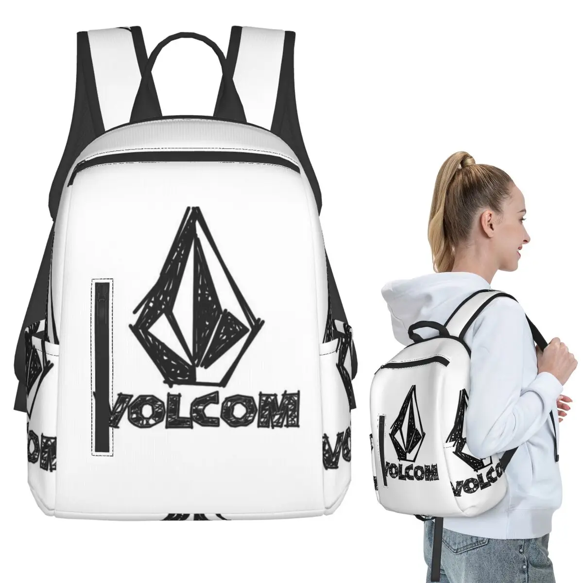 V-Volcom Logo Backpack Student BookBag Children School Bag Computer Shoulder Bags Boys Girls
V-Volcom Logo Backpack Student BookBag Children School Bag Computer Shoulder Bags Boys Girls