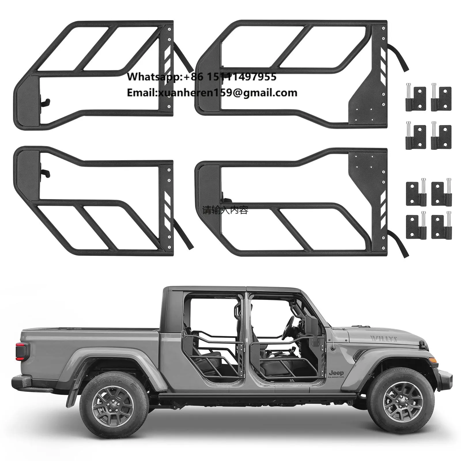 Simple Style Car Accessories Half Door Steel Tube Doors with Side View Mirrors for JK/JL Offroad 2-Doors
Simple Style Car Accessories Half Door Steel Tube Doors with Side View Mirrors for JK/JL Offroad 2-Doors
