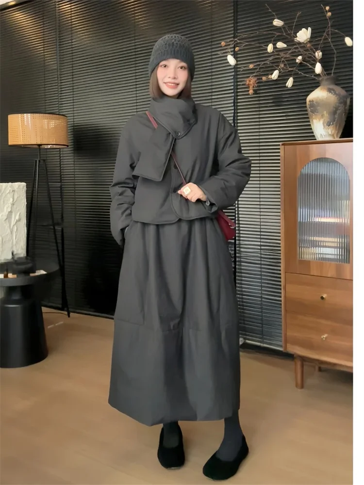 Новый модный зимний хлопковый пуховик Ele Sister: уникальный, красивый, компактный комплект с юбкой для женщин, высококачественный и стильный
Новый модный зимний хлопковый пуховик Ele Sister: уникальный, красивый, компактный комплект с юбкой для женщин, высококачественный и стильный