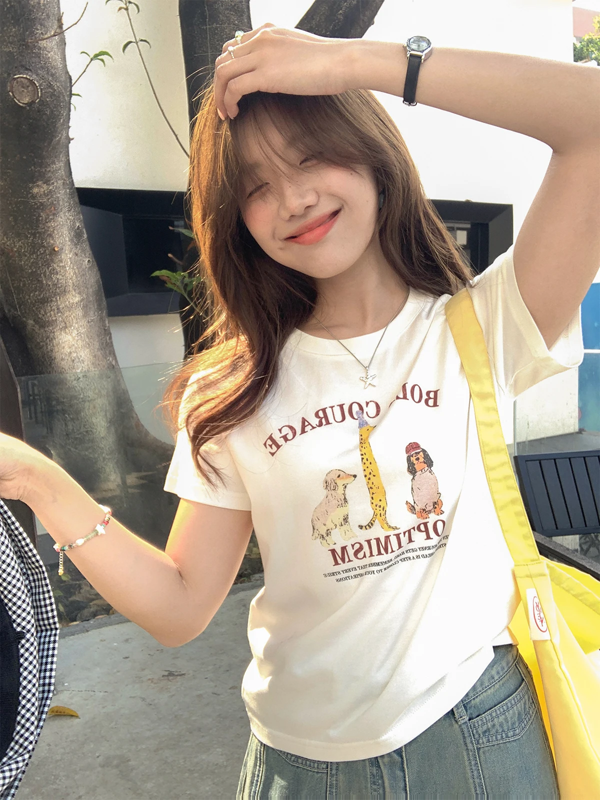 Женская футболка Sisilyon с коротким рукавом, хлопковая, с принтом, круглым вырезом, удобная, для весны и лета, повседневный топ для прогулок и путешествий
Женская футболка Sisilyon с коротким рукавом, хлопковая, с принтом, круглым вырезом, удобная, для весны и лета, повседневный топ для прогулок и путешествий