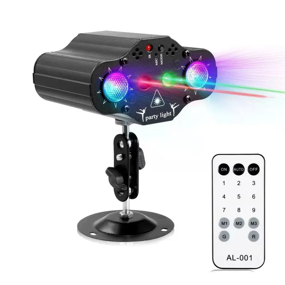 Stage DJ Party Laser Projector Disco Voice Controlled Red Green Blue Strobe Lights Club Family Holiday Christmas Lights
Stage DJ Party Laser Projector Disco Voice Controlled Red Green Blue Strobe Lights Club Family Holiday Christmas Lights