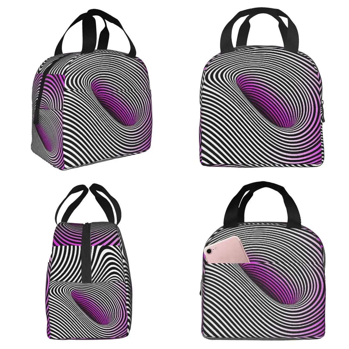 Grid Wormhole Geometric 3D Vortex Illusion Insulated Lunch Bag for Kids School Cooler Thermal Food Box Tote Lunch Boxes
Grid Wormhole Geometric 3D Vortex Illusion Insulated Lunch Bag for Kids School Cooler Thermal Food Box Tote Lunch Boxes