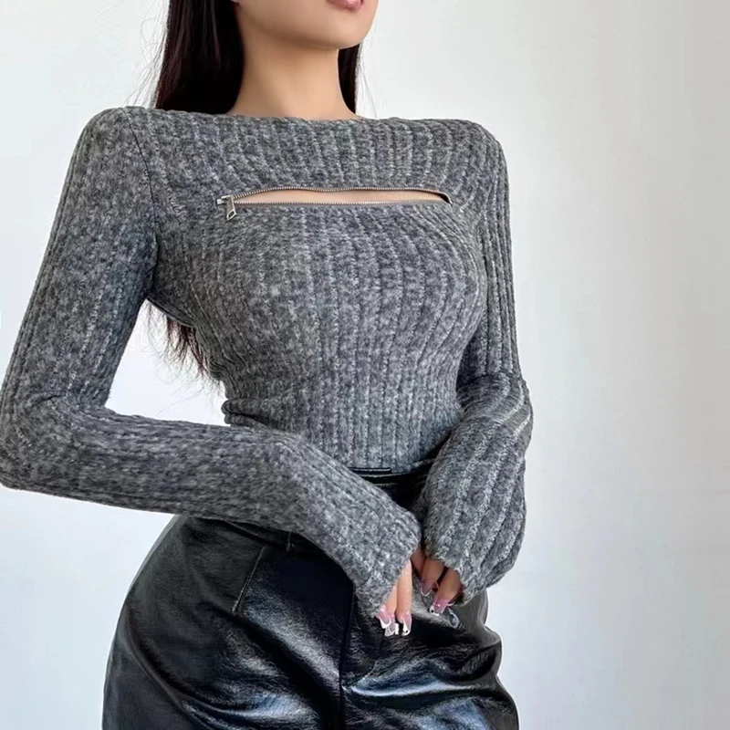 Fall Sexy Hollow Out Zipper Sweater Women Y2K Fashion Streetwear Long Sleeve Slim Pullover Femme Korean Casual Chic Knit Jumper
Fall Sexy Hollow Out Zipper Sweater Women Y2K Fashion Streetwear Long Sleeve Slim Pullover Femme Korean Casual Chic Knit Jumper