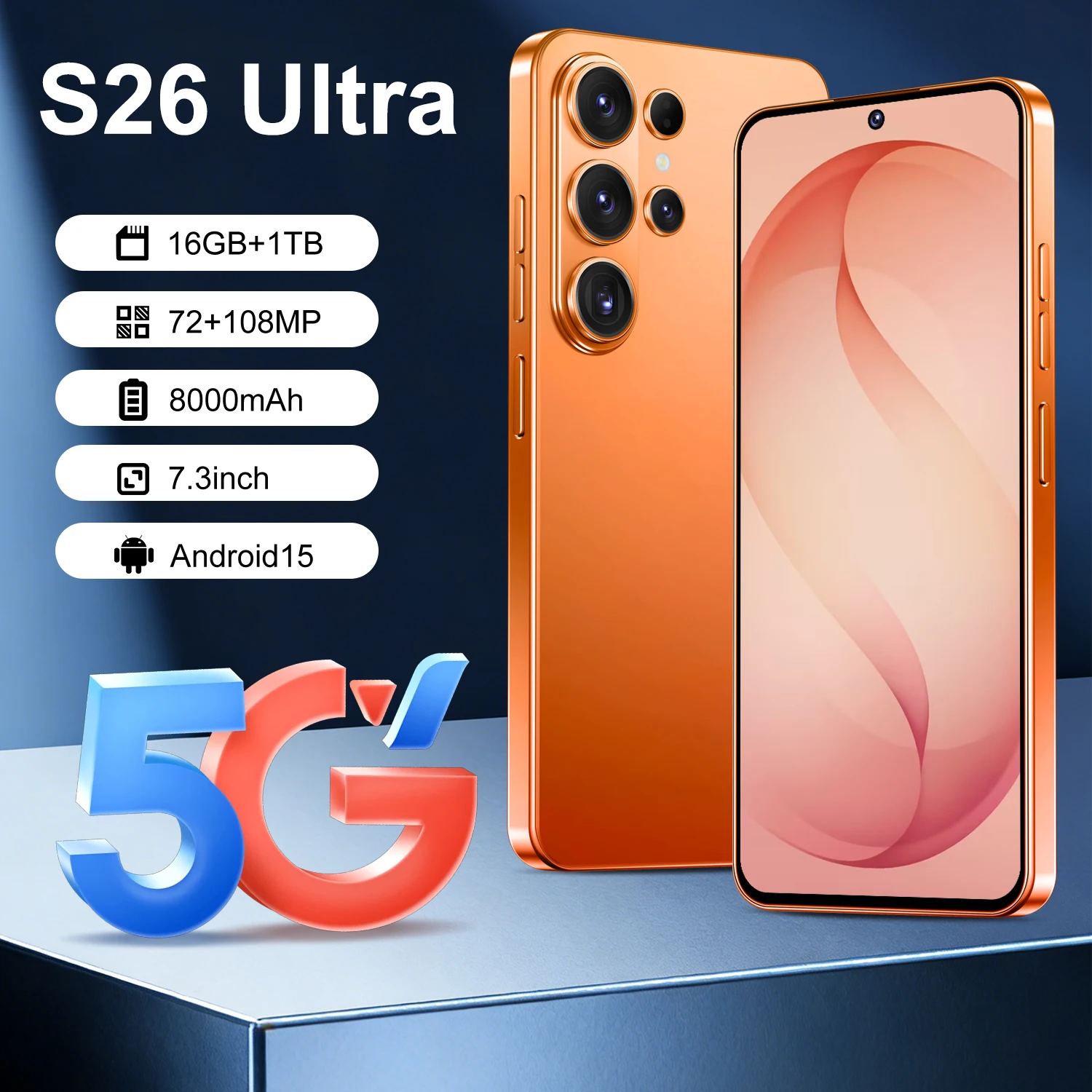 2026 New S26 Ultra Global Version original intelligent 5G dual card dual standby system 7.3-inch 8000mAh Battery Arrival
2026 New S26 Ultra Global Version original intelligent 5G dual card dual standby system 7.3-inch 8000mAh Battery Arrival