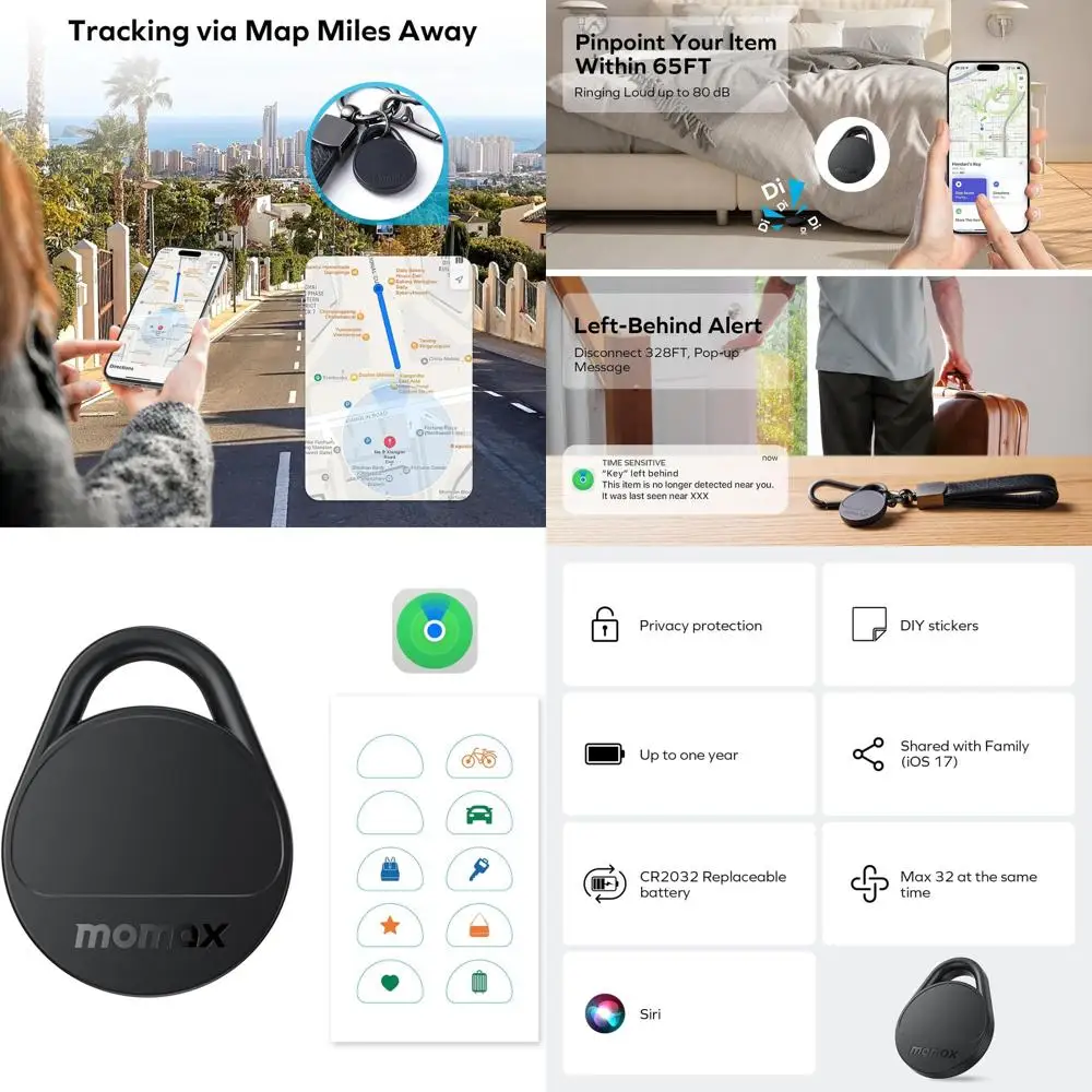Умный трекер для ключей, рюкзаков, кошельков и домашних животных - совместим с iOS, глобальное поисковое наведение, настраиваемые наклейки
Умный трекер для ключей, рюкзаков, кошельков и домашних животных - совместим с iOS, глобальное поисковое наведение, настраиваемые наклейки