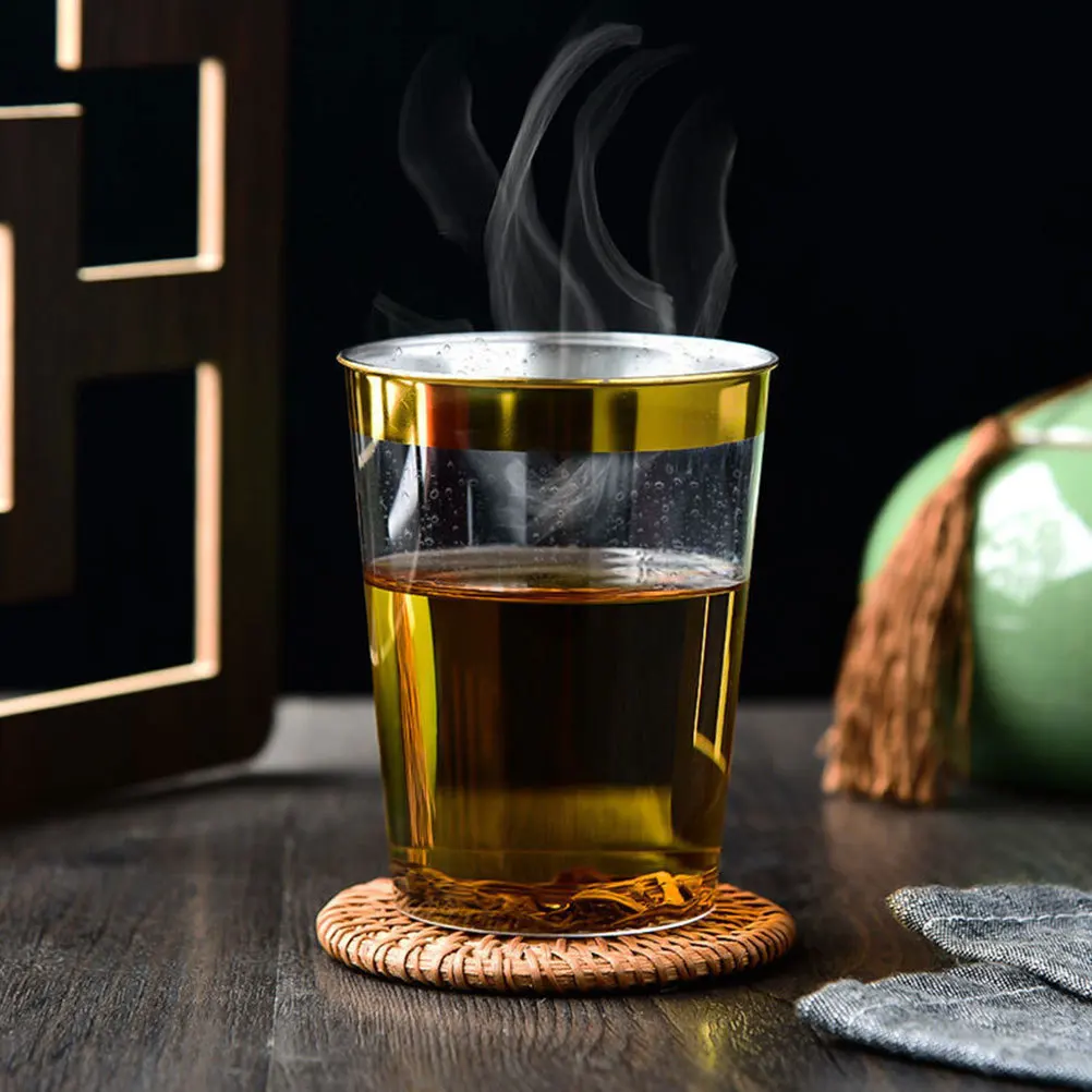 25Pcs Transparent Gold Edge Party Cups Small Juice Wine Cocktail Cups for Banquet Decorative Home Bar Event Use Clear Plastic
25Pcs Transparent Gold Edge Party Cups Small Juice Wine Cocktail Cups for Banquet Decorative Home Bar Event Use Clear Plastic