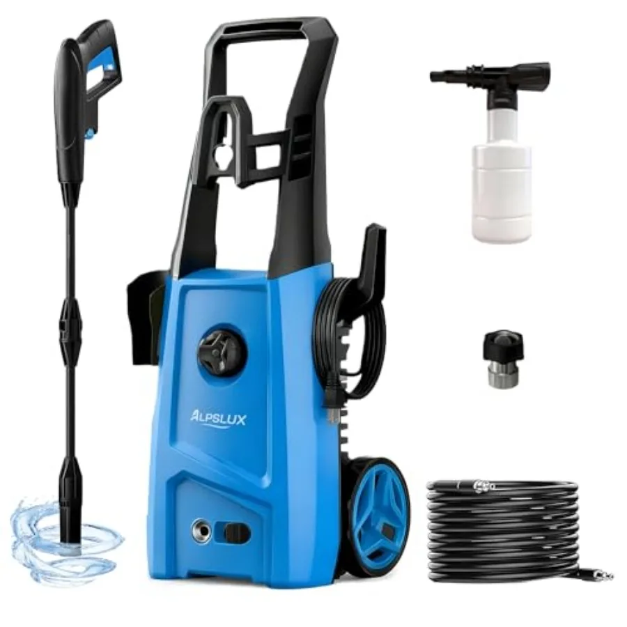 Electric pressure washer for home cleaning of cars, fences, driveways, patios; stainless steel body, black-gray; 2000 PSI, adju
Electric pressure washer for home cleaning of cars, fences, driveways, patios; stainless steel body, black-gray; 2000 PSI, adju