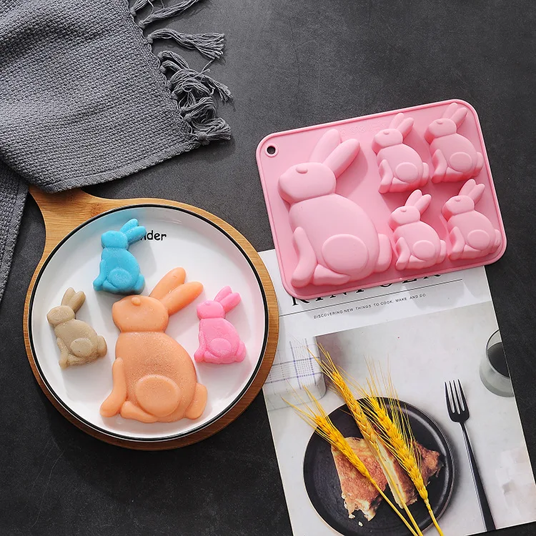 5-hole Easter Bunny Silicone Mold Holiday Cake Baking Tray Ice Baking Diy Food Supplement Making Mold Cake Decorating Tools
5-hole Easter Bunny Silicone Mold Holiday Cake Baking Tray Ice Baking Diy Food Supplement Making Mold Cake Decorating Tools
