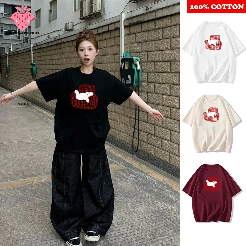 100% Cotton Lazy little cat Print T-shirt Women's Summer 2025 New Short Sleeves T-shirt Loose Casual Y2k Tops Female clothing
100% Cotton Lazy little cat Print T-shirt Women's Summer 2025 New Short Sleeves T-shirt Loose Casual Y2k Tops Female clothing