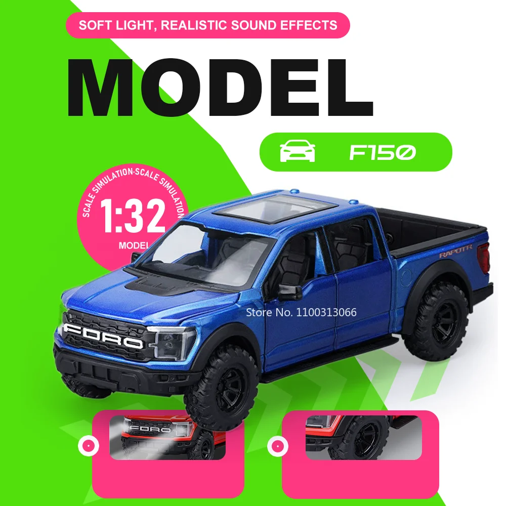 1:32 F150 Hilux Off-road Vehicle Alloy Diecast Toy Miniature Car Model with Sound Light Pull Back Doors Opened Vehices Boy Gifts
1:32 F150 Hilux Off-road Vehicle Alloy Diecast Toy Miniature Car Model with Sound Light Pull Back Doors Opened Vehices Boy Gifts