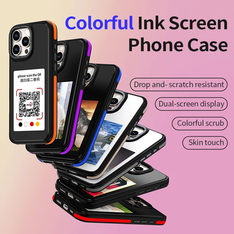 Colorful E-Ink Display Phone Case For iPhone 16 15 14 13 Pro Max Dual Screen Custom DIY Photo Shockproof Anti-Scratch Color Cont
Colorful E-Ink Display Phone Case For iPhone 16 15 14 13 Pro Max Dual Screen Custom DIY Photo Shockproof Anti-Scratch Color Cont